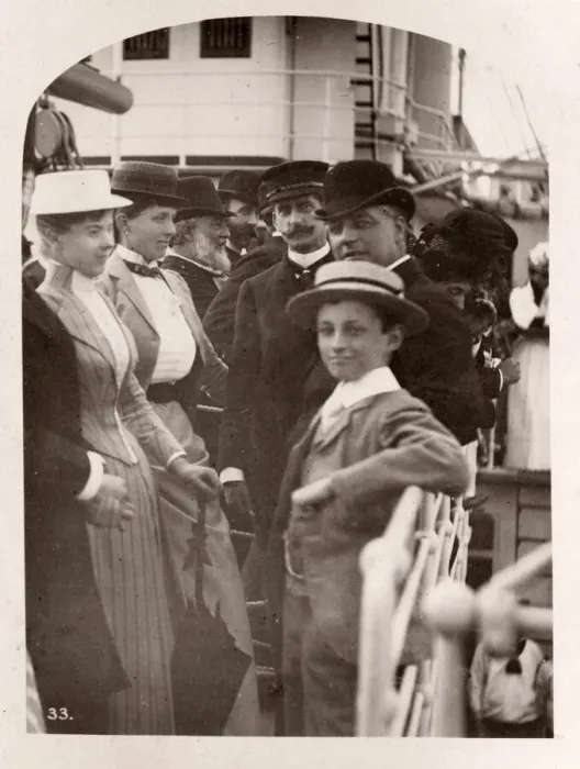 Framed Print : 1889 photograph - RMS Teutonic - from an album of images relating to the launch of Framed Print : 1889 photograph - RMS Teutonic - from an album of images relating to the launch of