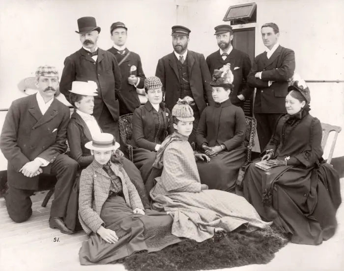 Framed Print : 1889 photograph - RMS Teutonic - from an album of images relating to the launch of Framed Print : 1889 photograph - RMS Teutonic - from an album of images relating to the launch of