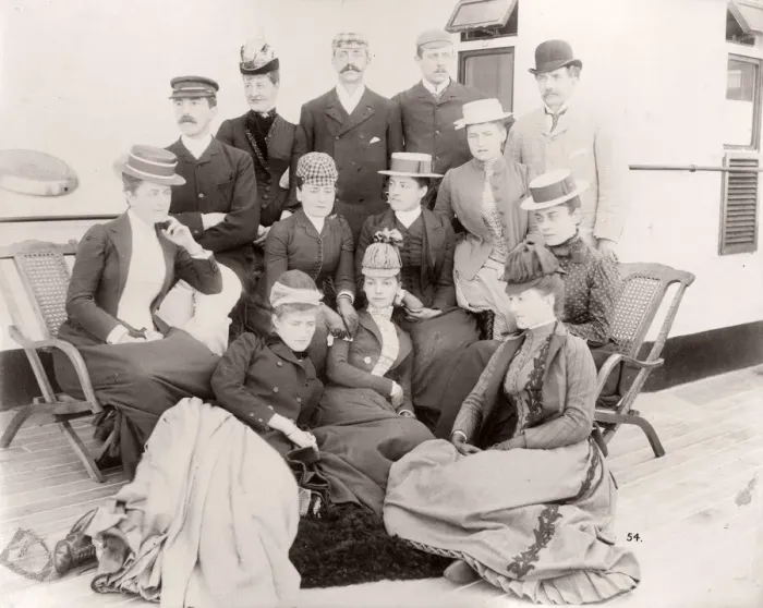 Framed Print : 1889 photograph - RMS Teutonic - from an album of images relating to the launch of Framed Print : 1889 photograph - RMS Teutonic - from an album of images relating to the launch of