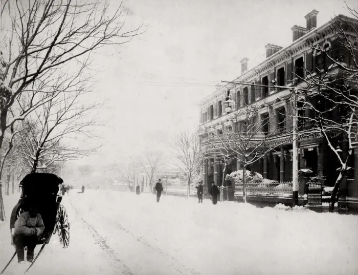 Framed Print : 1890s China - snow scene, Shanghai Framed Print : 1890s China - snow scene, Shanghai