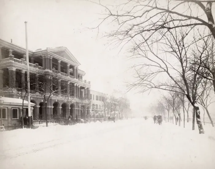 Framed Print : 1890s China - snow scene, Shanghai Framed Print : 1890s China - snow scene, Shanghai