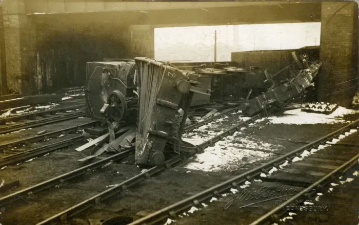 Framed Print : 1894 Railway Accident Framed Print : 1894 Railway Accident