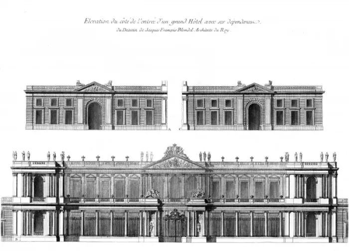 Framed Print : 18th C French Hotel Framed Print : 18th C French Hotel