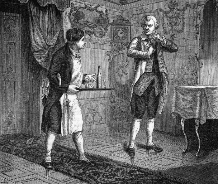 Framed Print : 18TH CENTURY MANSERVANT Framed Print : 18TH CENTURY MANSERVANT