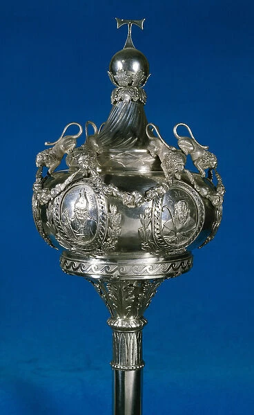 18th century. Processional sceptre. Silver. Cathedral Treasu