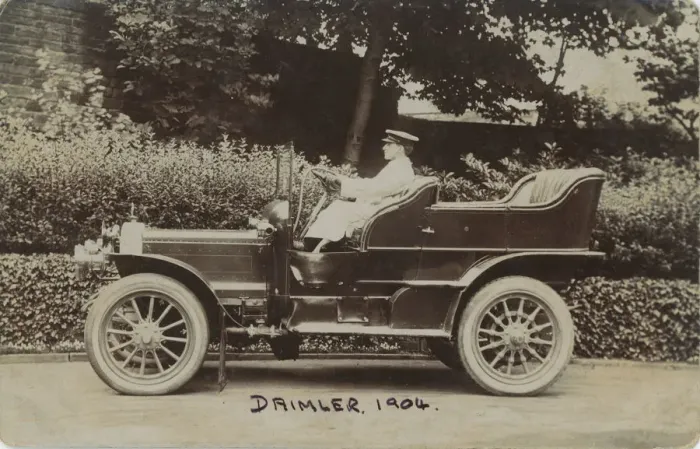 Framed Print : 1904 Daimler Vintage Car - Driver Mr Ryecroft Framed Print : 1904 Daimler Vintage Car - Driver Mr Ryecroft
