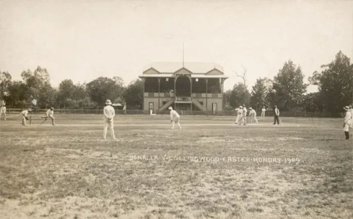 Framed Print : 1909 Cricket Match