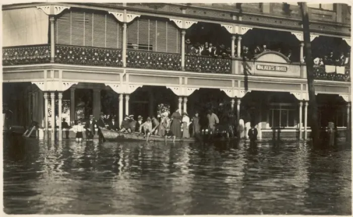 Framed Print : 1909 floods in Melbourne Framed Print : 1909 floods in Melbourne