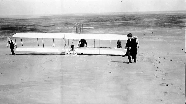 The 1911 Wright glider after a flight