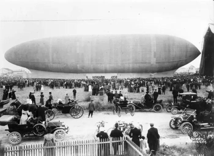 Framed Print : The 1912 non-rigid airship Akron Framed Print : The 1912 non-rigid airship Akron