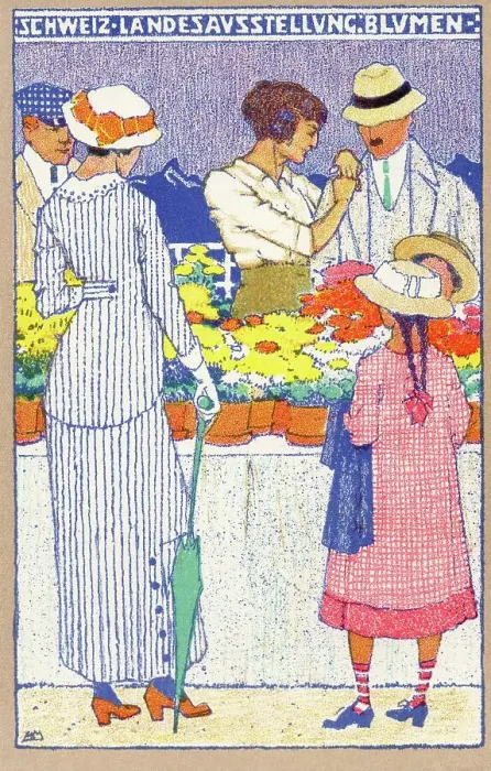 Framed Print : 1914 Swiss National Exhibition The Flower Stall Framed Print : 1914 Swiss National Exhibition The Flower Stall