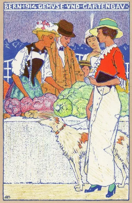 Framed Print : 1914 Swiss National Exhibition The Vegetable Stall Framed Print : 1914 Swiss National Exhibition The Vegetable Stall