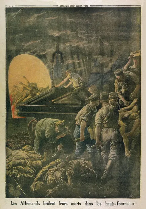 Framed Print : 1916 Germans Burn Bodies Events World War One Framed Print : 1916 Germans Burn Bodies Events World War One