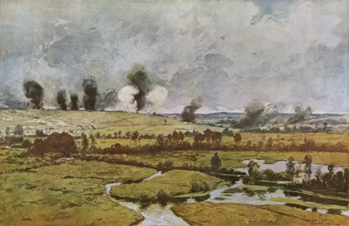 Framed Print : 1916 / Somme Valley Scene Framed Print : 1916 / Somme Valley Scene
