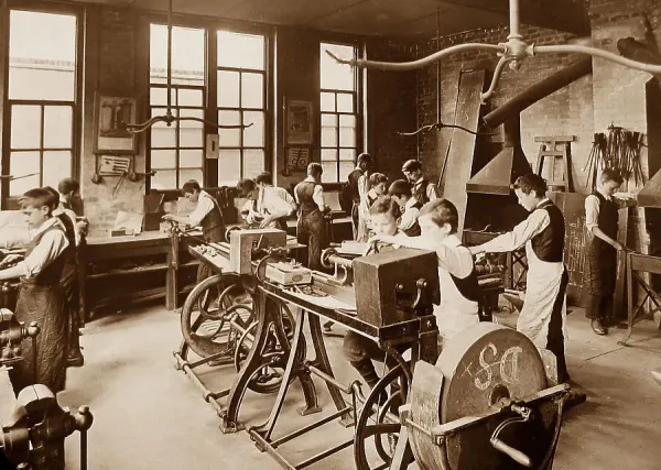 1920s School Metal Working Class Print. Art Prints, Posters