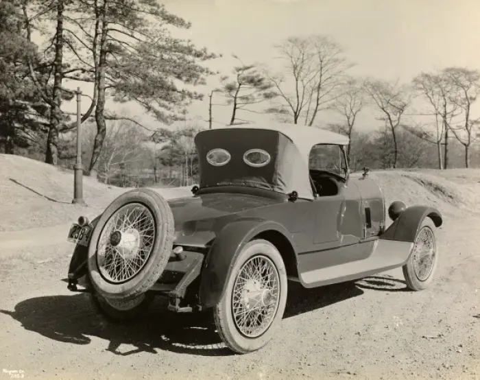 Framed Print : 1920s car. Automobile (Cars). Rear of an automobile Framed Print : 1920s car. Automobile (Cars). Rear of an automobile