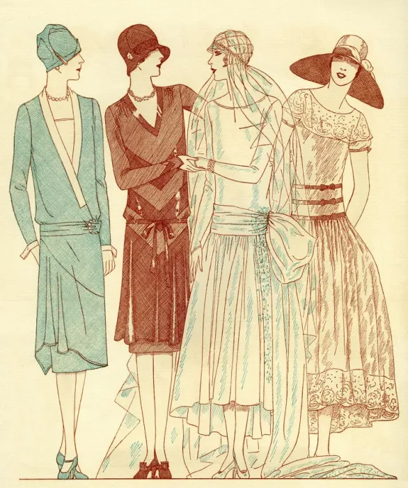 Framed Print : 1920s fashion