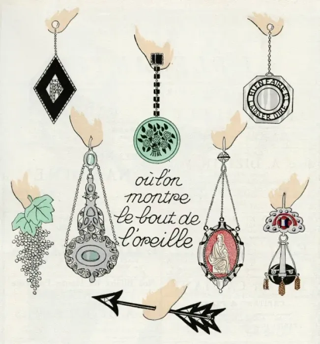 Framed Print : 1920s jewellery design Framed Print : 1920s jewellery design