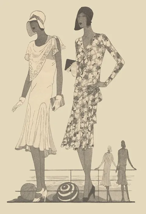 Framed Print : 1920s Ladies Costumes
