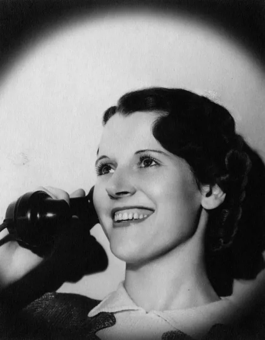 Framed Print : 1930S GIRL ON THE PHONE Framed Print : 1930S GIRL ON THE PHONE