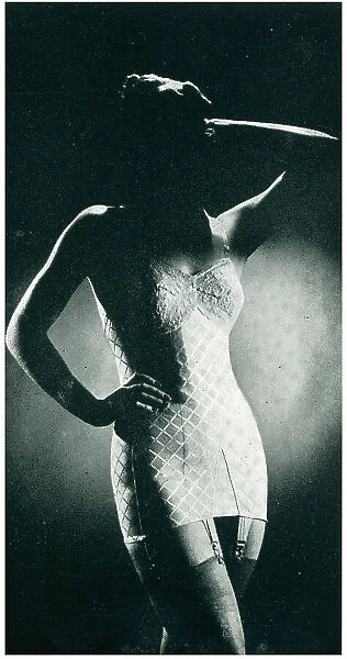 1930s Lingerie Advertisement Photograph