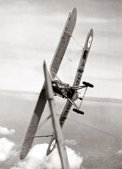 Framed Print : 1933 RAF Hawker Hind bomber aircraft in dive Framed Print : 1933 RAF Hawker Hind bomber aircraft in dive