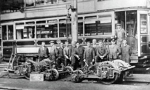 1934 Engineering Staff At Burnley Tramways About