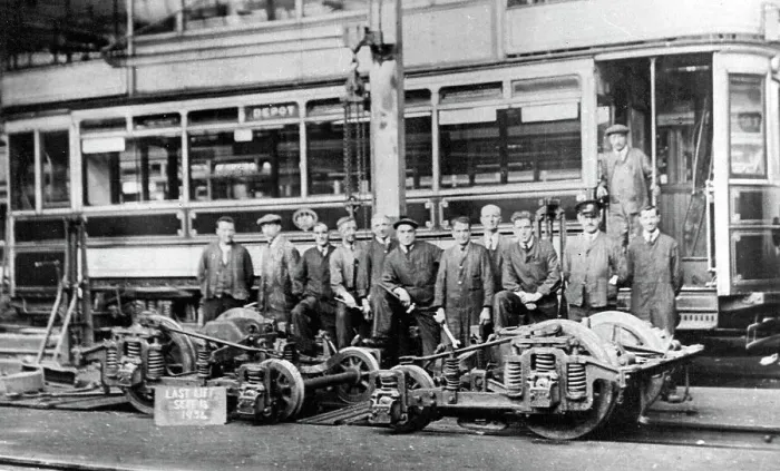 Framed Print : 1934 Engineering Staff At Burnley Tramways About Framed Print : 1934 Engineering Staff At Burnley Tramways About