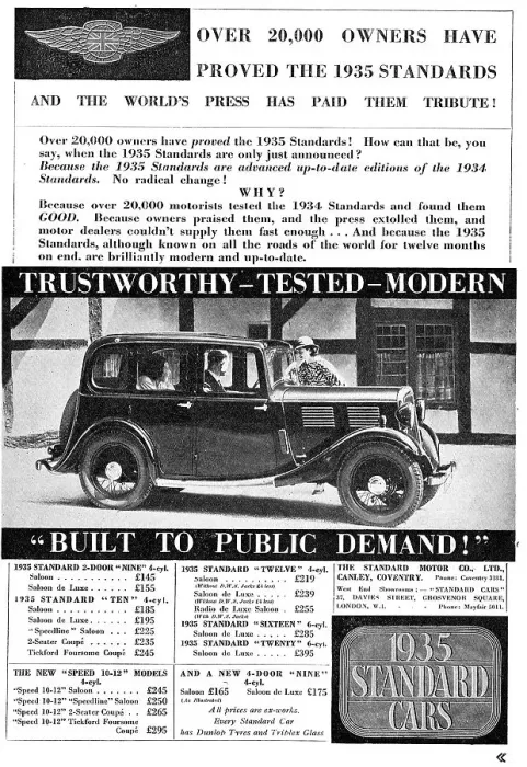 Framed Print : The 1934 Standard 2-Door Nine Framed Print : The 1934 Standard 2-Door Nine