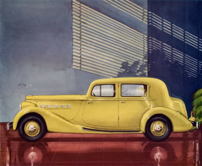 Framed Print : 1935 Packard Super Eight Club Sedan