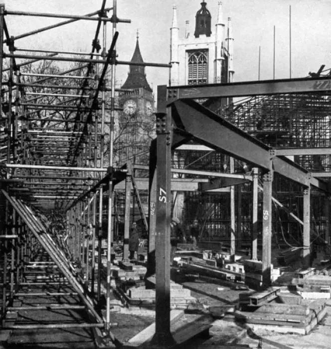 Framed Print : 1937 Coronation, stands constructed in Parliament Square Framed Print : 1937 Coronation, stands constructed in Parliament Square
