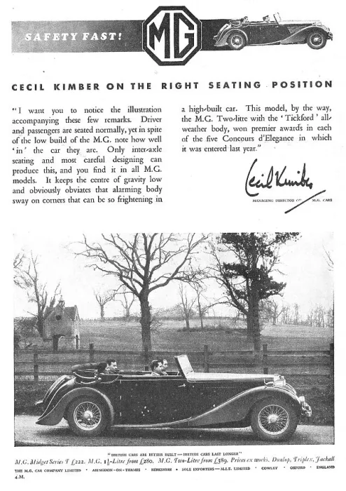Framed Print : 1938 MG Motor Cars Framed Print : 1938 MG Motor Cars