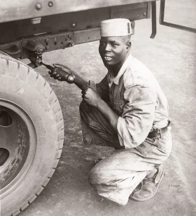 Framed Print : 1940s East Africa - army driver Framed Print : 1940s East Africa - army driver