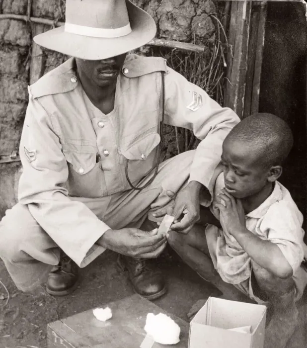 Framed Print : 1940s East Africa - army medical orderly Kenya Framed Print : 1940s East Africa - army medical orderly Kenya