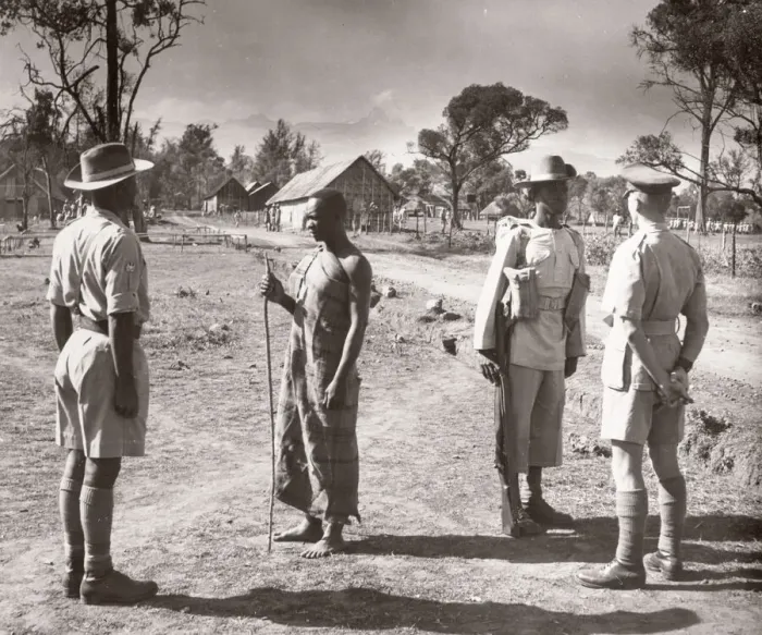 Framed Print : 1940s East Africa - army recruits training camp Framed Print : 1940s East Africa - army recruits training camp
