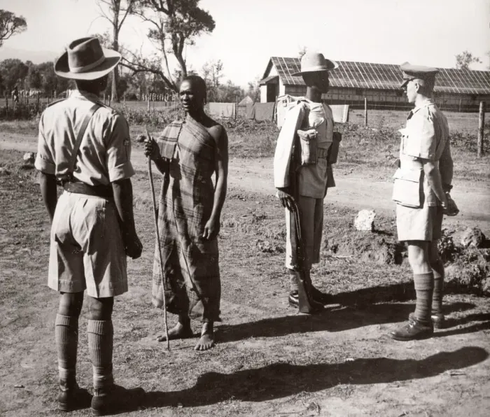 Framed Print : 1940s East Africa - army recruits training camp - new recruit Framed Print : 1940s East Africa - army recruits training camp - new recruit