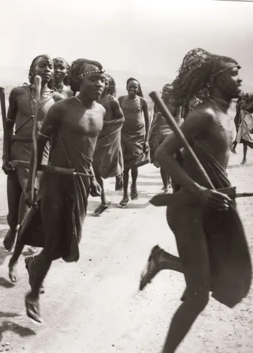 Framed Print : 1940s East Africa Kenya Msai tribe warriors Framed Print : 1940s East Africa Kenya Msai tribe warriors