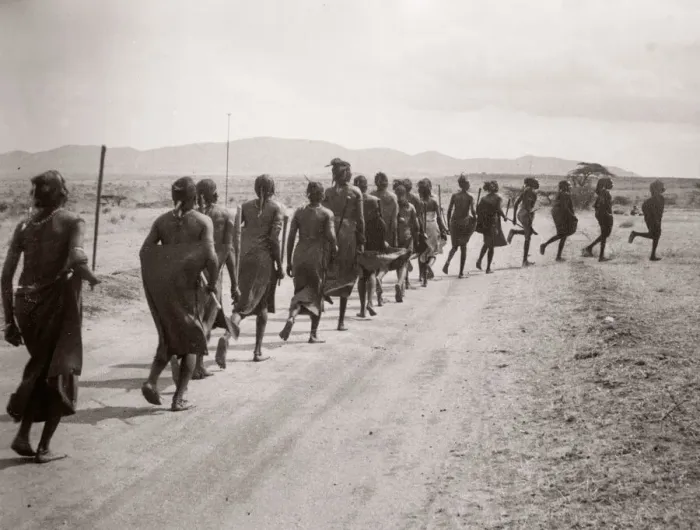 Framed Print : 1940s East Africa Kenya Msai tribe warriors Framed Print : 1940s East Africa Kenya Msai tribe warriors