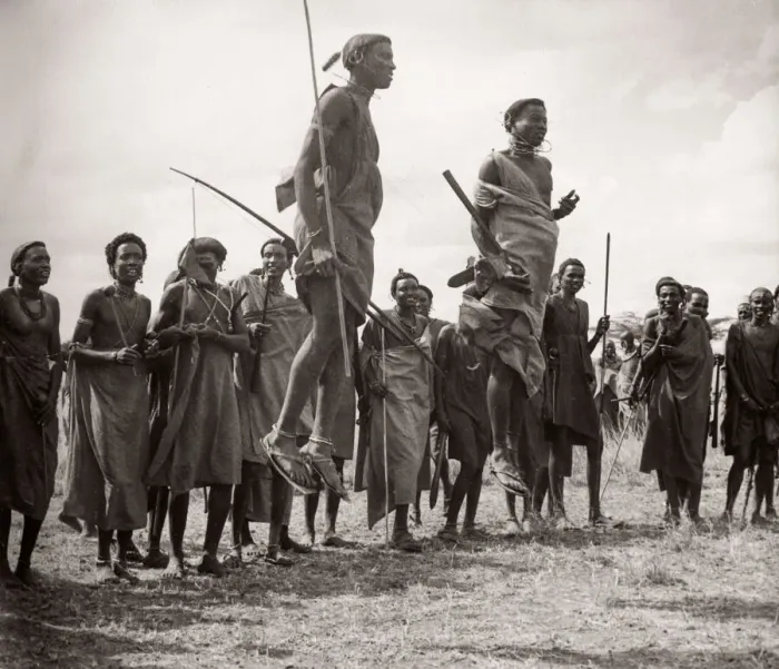 Framed Print : 1940s East Africa Kenya Msai tribe warriors Framed Print : 1940s East Africa Kenya Msai tribe warriors