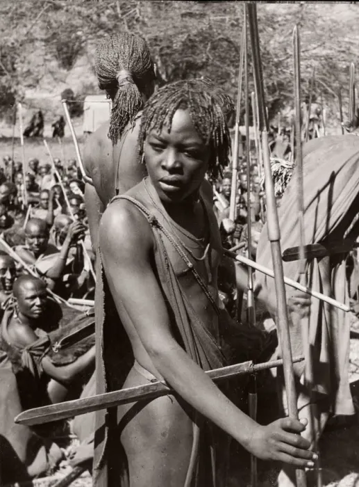 Framed Print : 1940s East Africa Kenya Msai tribe warriors Framed Print : 1940s East Africa Kenya Msai tribe warriors