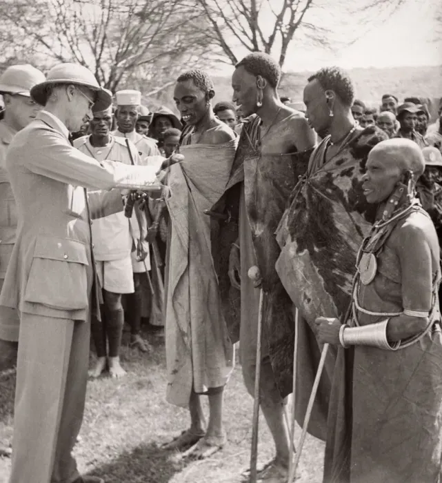 Framed Print : 1940s East Africa Kenya Msai tribe warriors Framed Print : 1940s East Africa Kenya Msai tribe warriors