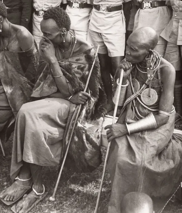 Framed Print : 1940s East Africa Kenya Msai tribe warriors Framed Print : 1940s East Africa Kenya Msai tribe warriors