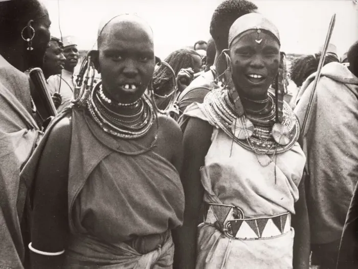 Framed Print : 1940s East Africa Kenya Msai tribe women Framed Print : 1940s East Africa Kenya Msai tribe women