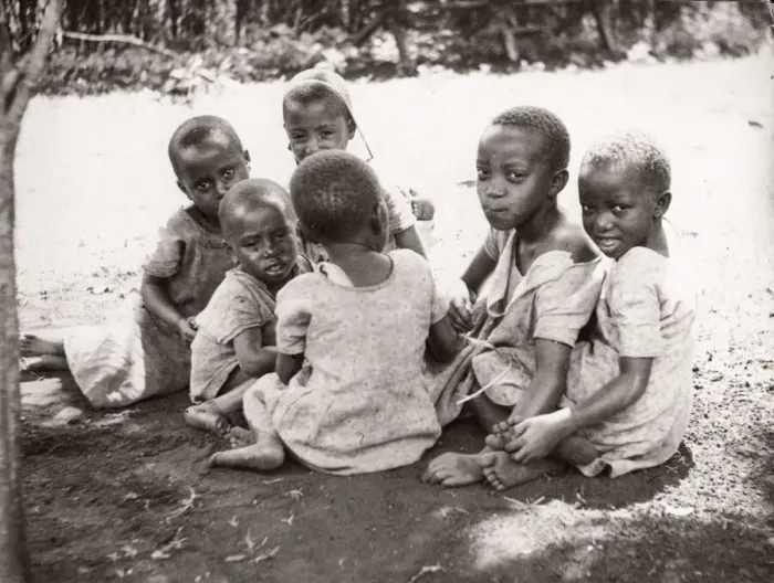 Framed Print : 1940s East Africa - Kikuyu children Kenya Framed Print : 1940s East Africa - Kikuyu children Kenya