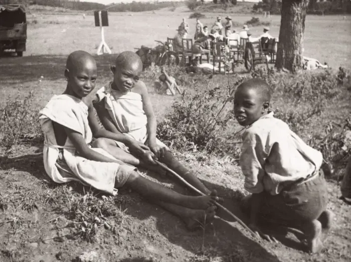 Framed Print : 1940s East Africa - Kikuyu children Kenya Framed Print : 1940s East Africa - Kikuyu children Kenya