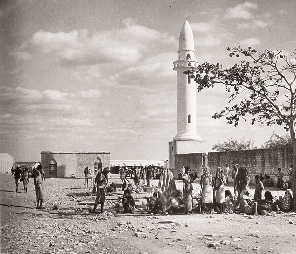 1940s East Africa - mosque, Bardera, Somaliland, Somalia