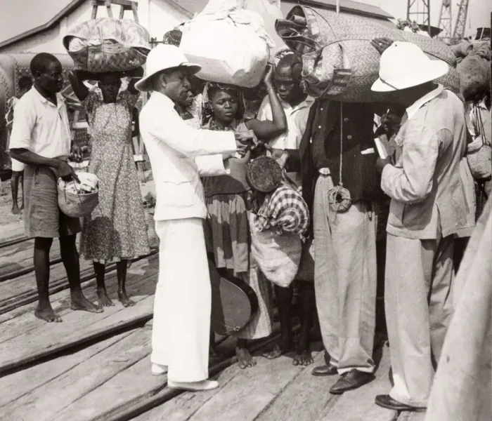 Framed Print : 1940s East Africa - passenger ferry Lake Albert Framed Print : 1940s East Africa - passenger ferry Lake Albert