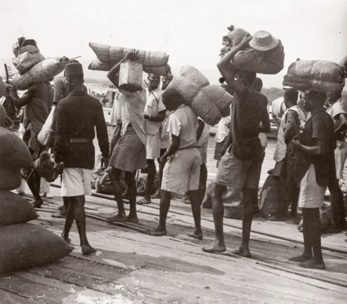 Framed Print : 1940s East Africa - passenger ferry across Lake Albert Framed Print : 1940s East Africa - passenger ferry across Lake Albert