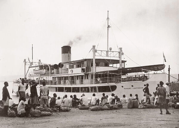 1940s East Africa - passenger ferry Robert Lake Albert