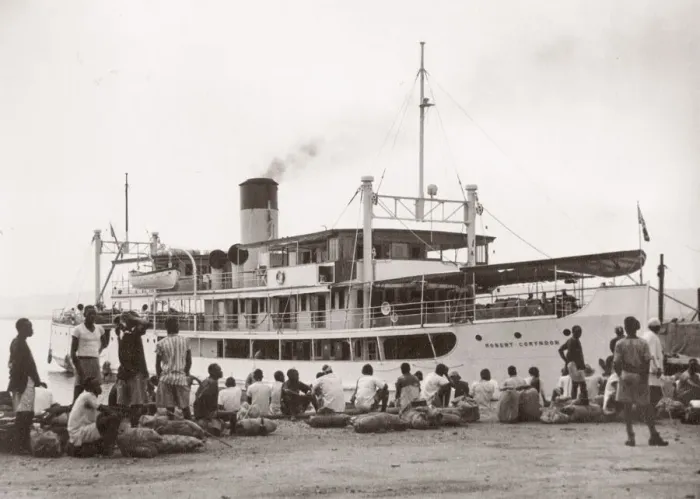 Framed Print : 1940s East Africa - passenger ferry Robert Lake Albert Framed Print : 1940s East Africa - passenger ferry Robert Lake Albert